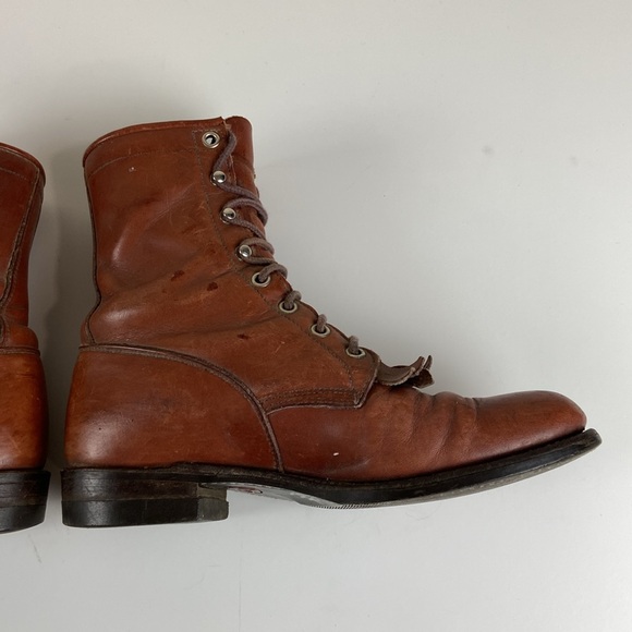 Justin Vintage Paddock Heritage Brown Leather Boots Womens 6.5 B - Picture 7 of 11